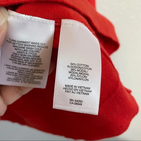 Jones New York Red Button Front Cardigan​​ - Picture 6 of 7